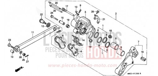 ETRIER DE FREIN ARRIERE (CBR1000FH/FJ/FM) CBR1000FH de 1987